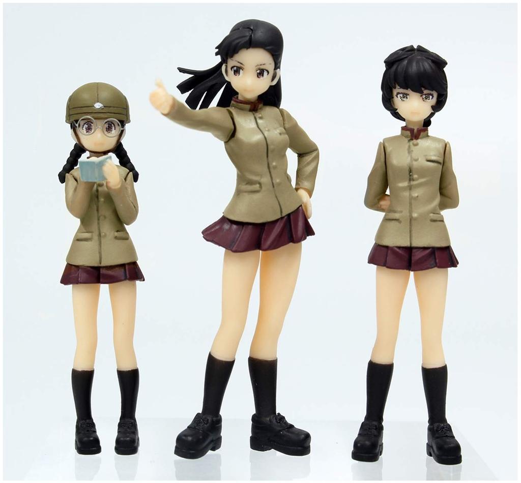 Platts Girls Panzer Final Chapter Chiba Single Academy Figure Set Uniform Version Scale Urethane Unpainted Kit & 1/35 Non-foaming GPF-37
