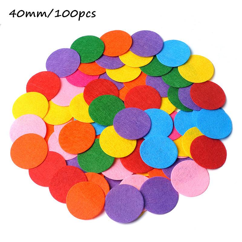 8/10/15/20/25/30/35/40/45/50mm Non Woven Round Felt Circle Pads for DIY Crafting Flower Backing Hair Accessories Vacuum Filters