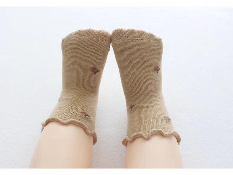 Baumwoll-Babysocken für Neugeborene bis 1 Jahr - Dünn, Lockerer Bund, Wadenhoch, für Frühling & Herbst