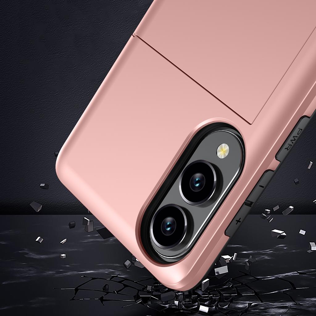 For Samsung Galaxy S25 Edge Case with Card Holder TPU + PC Phone Back Cover