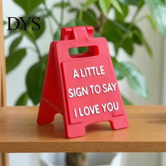 Heartwarming Anniversary Souvenirs Romantic Mini Desk Sign with I Love You/I Miss You/I'm Proud of You Text for Valentine's Day Creative Themed Gifts