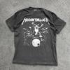 MEOWTALLICA Katzen T-Shirt, Lustiges Metal Band Parodie T-Shirt, Trommelnde Kätzchen Grafik, Metallica Fan Geschenk