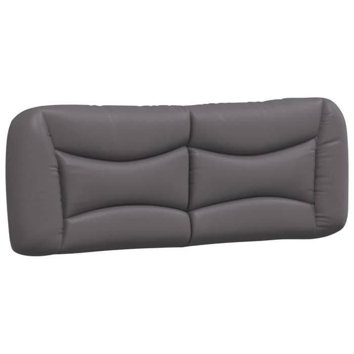 VidaXL Coussin de Tête de Lit, Oreiller de Lecture avec Fermeture à Glissière, Coussin de Lecture pour Lit Chambre, Gris 140 374586