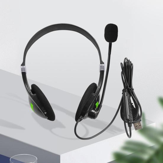 440 kablet hodetelefon bred kompatibilitet Komfortabel iført ABS USB støyreduksjon Stereo Gaming Headset for datamaskin