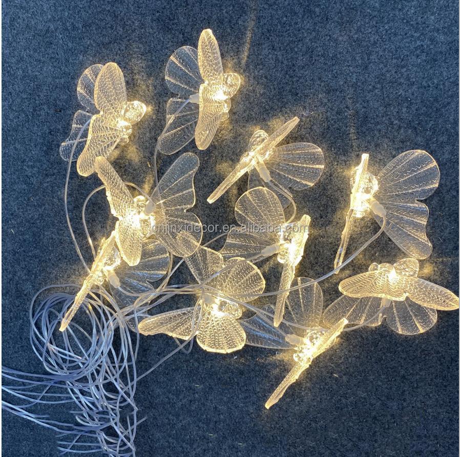 10-Head Wedding Props Crystal Luminous Butterflies Chandelier Light Detachable Hotel Stage Pendant Lamps Ceiling Hanging