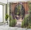 Waterproof Shower Curtain Modern 3D Printing Forest Shower Curtain Natural Landscape Bath Curtain With Hooks For Bathroom