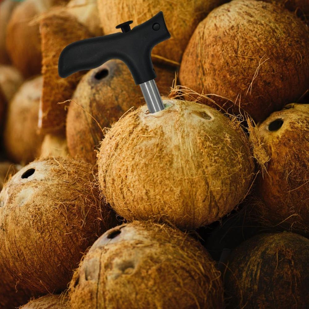 Coconut Opener, Stainless Steel Coconut Knife Tool for Easy To Open Thai Hawaii Young Coconuts