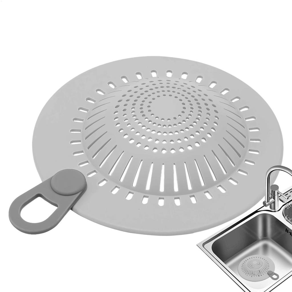 Silikon-Abfluss-Sieb Haarfänger mit Abflusslöchern für Badezimmer Küche Duschabfluss Haarfänger Anti-Blockierung Spüle