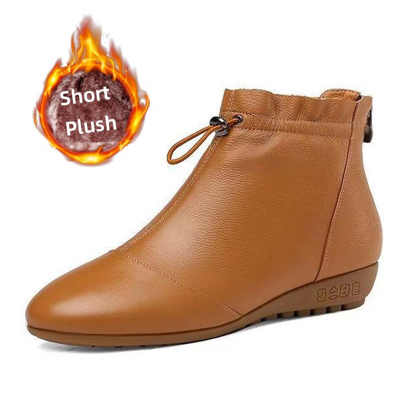 

Женские зимние ботинки класса люкс из искусственной кожи, повседневные ботильоны, мокасины для походов на открытом воздухе, женская обувь, тенденции 2024 года 40