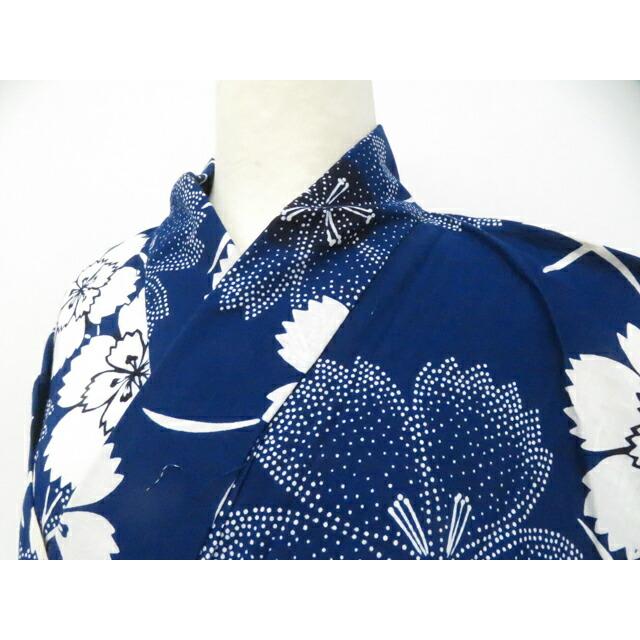 Recycled Kimono Yukata Combed Fabric Kimono Length approx. 155.5cm Sleeve Length approx. 62.0cm kyo8z04-596 [Tailored Japanese Outlet Recycled
