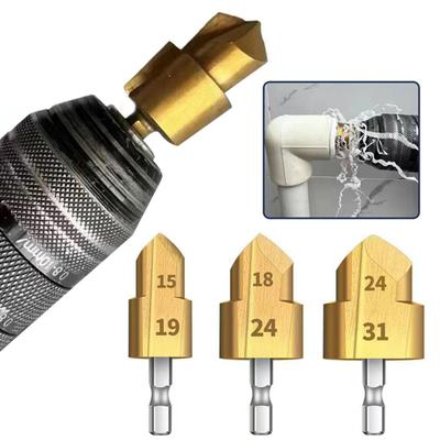 1/3Pcs Heavy-Duty Pipe Reaming Drill Bits Rustproof Corrosion Resistant Easy Installation Versatile Compatibility Reamer Drill Bit Tools