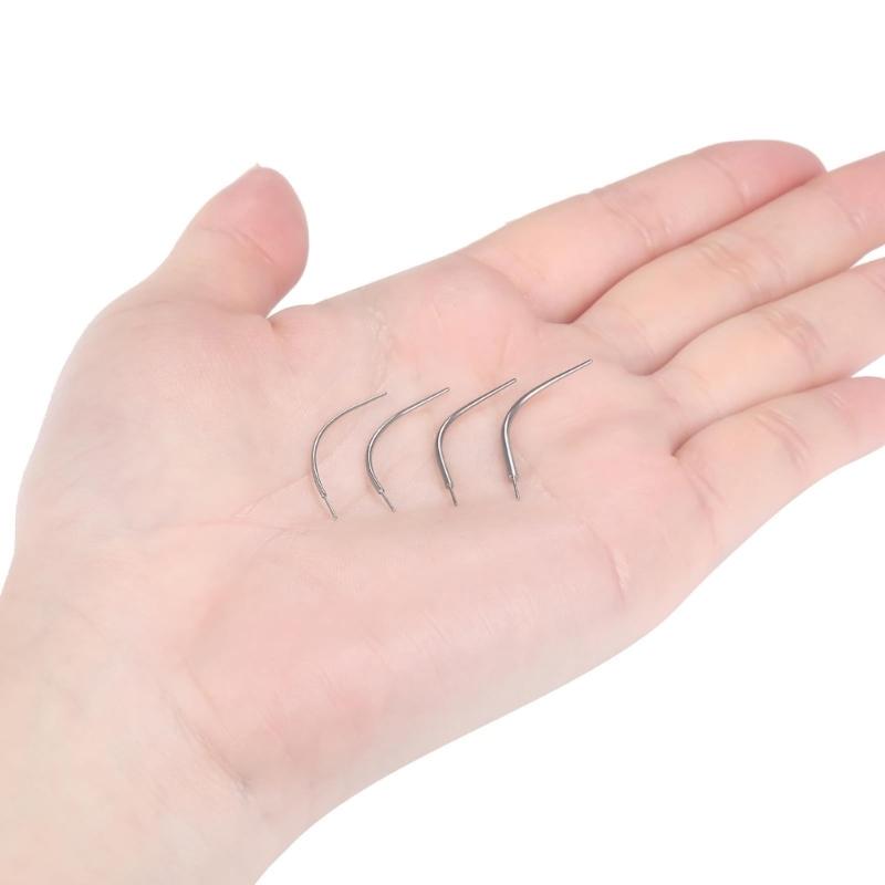 Grasper And Curved Piercing Guide Needle Set For Easy Accurate Body Piercing On Sensitive Skin