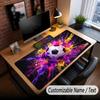 Mouse Pad Personalizado com Tema de Futebol Personalizado com Nome Texto Tapete de Mesa Personalizado Para Escritório Decoração de Casa