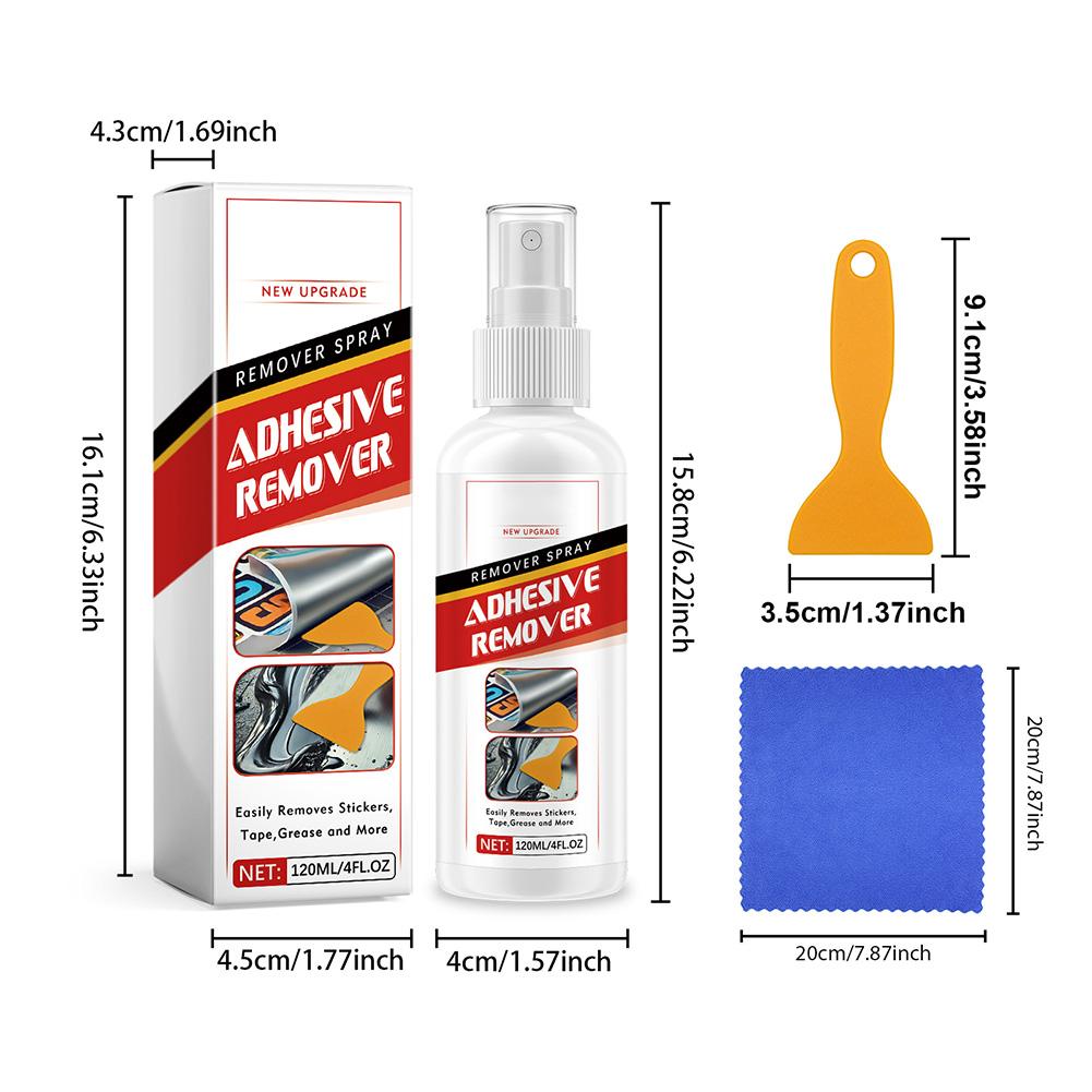 Adhesive Remover with Plastic Scraper Surface-Safe Glue Remover Car Sticker Remover Spray for Adhesive Hassles & Car Stickers