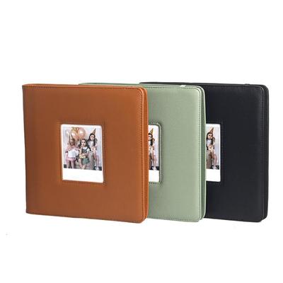 Mini Scrapbook Holds 288 Wide300 400 Film Photos PU Cover Fashionable For DIY Projects Special Occasions