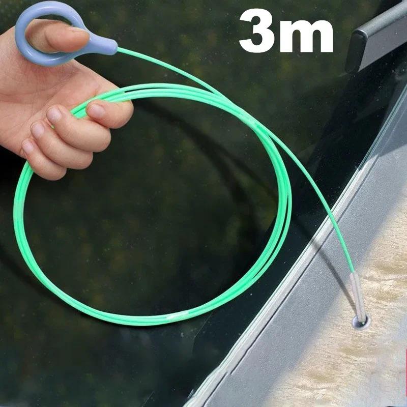 500cm Car Drain Dredge Cleaning Scrub Brush Auto Sunroof Long Hoses Detailing Cleaning Tool Spiral Cleaning Brush Drain Cleaner