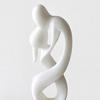 Kiss of Love Figurine, 3D Printed Kissing Couple Statue, White Abstract Art Man And Woman Sculpture for Home Table Shelf Entrance Cabinet Decor