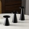 3PCS/SET Wrought Iron Nordic Golden Candle Holder Cone-shaped Scented Candles Pillar  Wedding