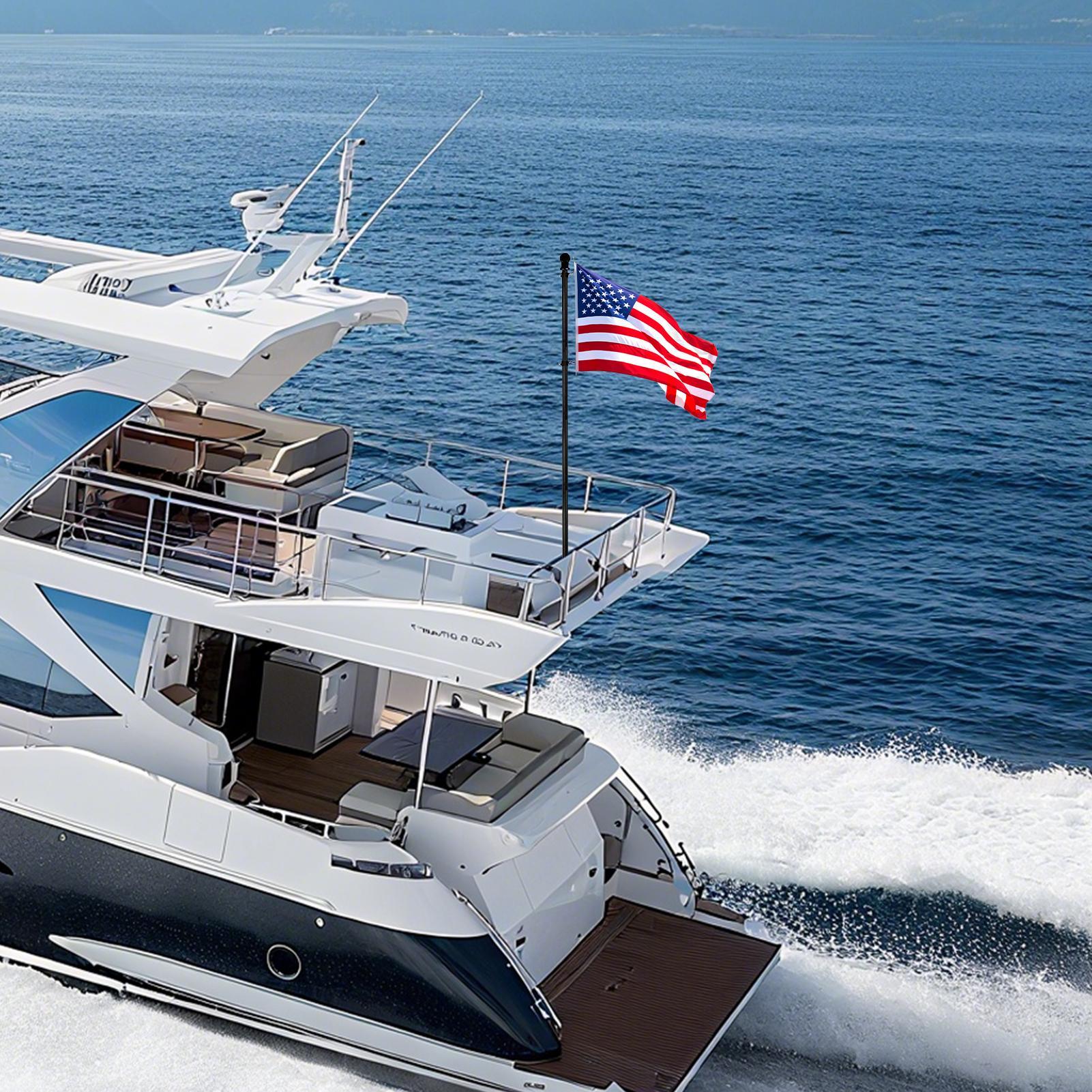 Telescopic Flag Pole Telescopic Heavy Duty Porch Flag Pole Gardening Supplies For Outdoor Indoor Car Outside Marine House CHINA