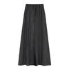 Korean Style High Waist Slimming A-line Maternity Skirt with Back Slit