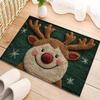 23.6x15.7 Inch Christmas Door Mat Non-Slip Reindeer Doormat Washable Absorbent Christmas Outdoor Mat 2025 Navidad Xmas Ornament