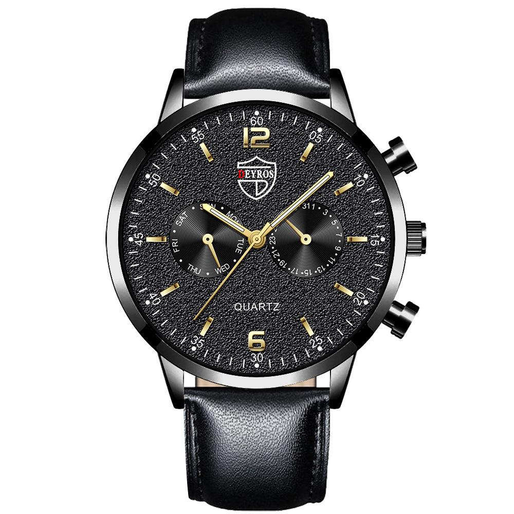 Fashion Men'S Watch Belt Quartz Watch Calendar Watch