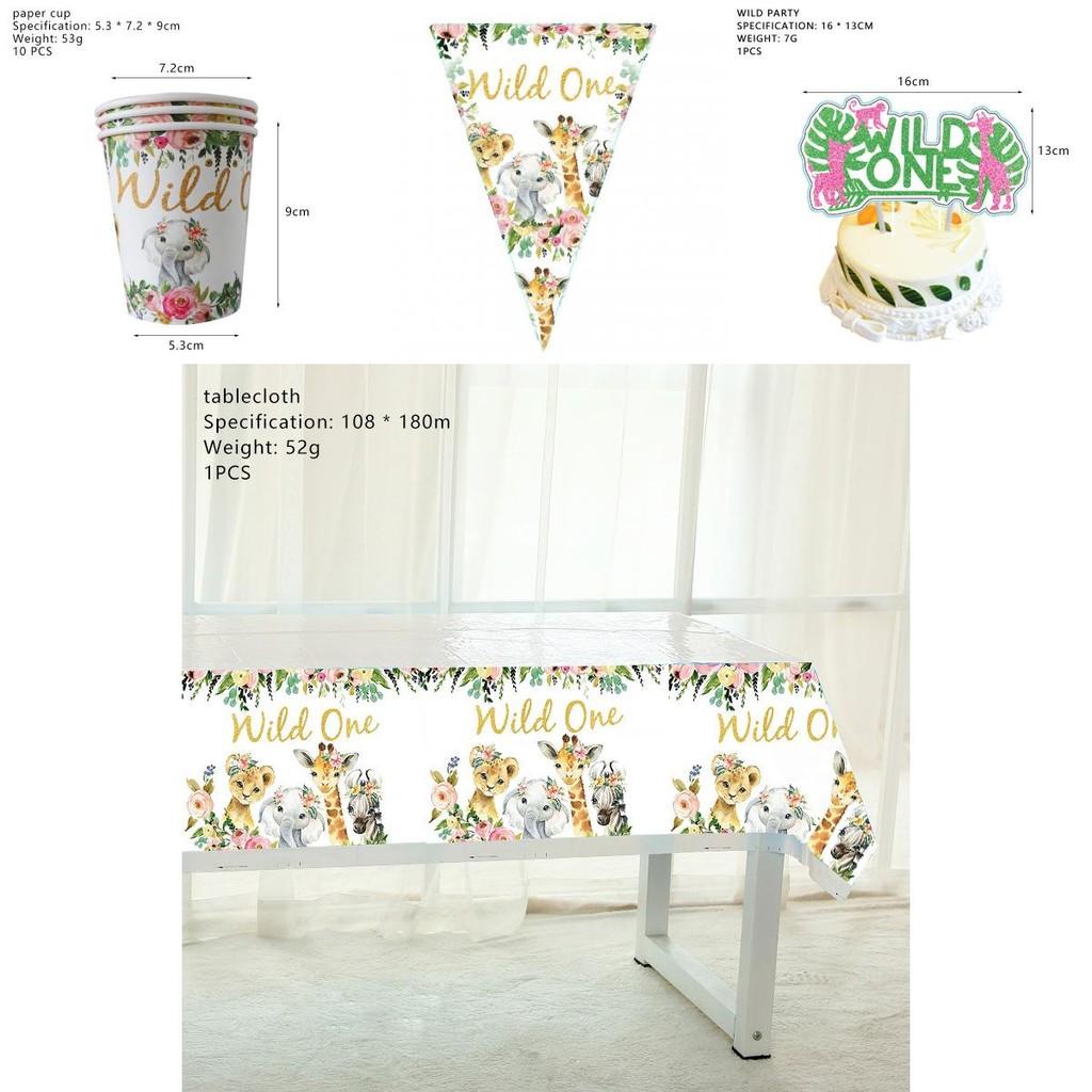 Ein farbenfrohes Tierwelt Geburtstagsfeier Zubehör Deko Für fröhliche Feiern**