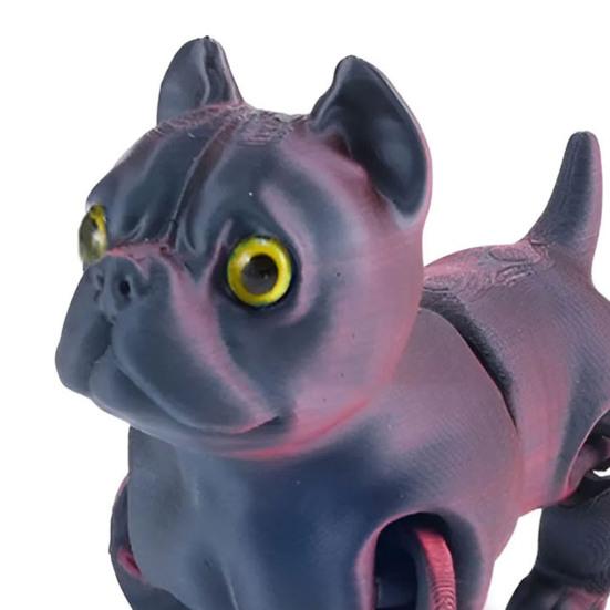 3D Printed Dog Model Fidget Toy Articulated Puppy with Movable Joints Flexible Animal Stress-Relief Toy Desktop Pet Gift for Collectors Home Decor