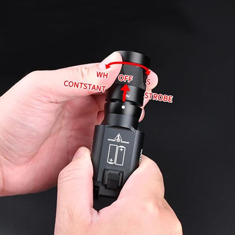 QIRUIMY X300V Scout Light with X300 Tactical LED Flashlight Compatible with 20mm Double Super Realistic 400 For Survival Games Strobe, Light, Replica,