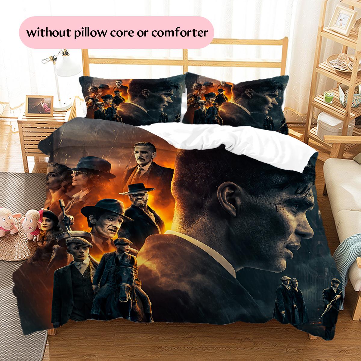 

Peaky Blinders Pattern Bedding Home Decoration Birthday & Festival Gift (1 * duvet cover + 2 * pillowcase, without core) 135x200cm
