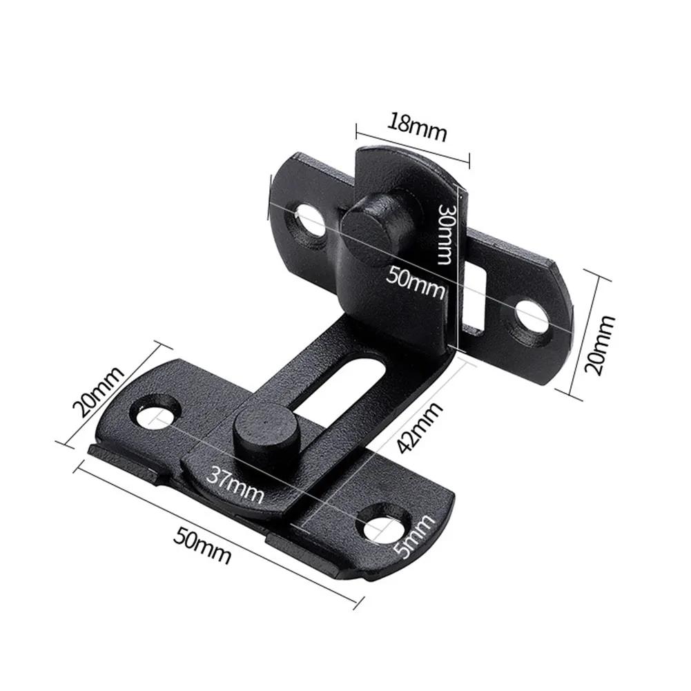 90 Grad Schiebetürschlösser Edelstahl Türriegel Rechter Winkel Riegel Schnalle für Haushalt Schlafzimmer Ornamente