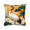 Chinese Style Crane Pillow Case  Print Pillow Cover Funny Pillowcases For Sofa Car Home Decor