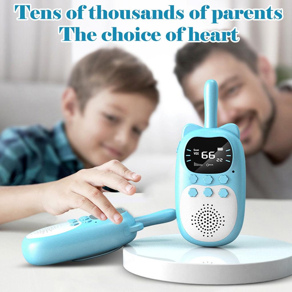 Kids Walkie Talkie 2PCS Electronic Toys Children Spy Gadgets Baby Radio Phone 3km Range Christmas Birthday Gift for Boys Girls