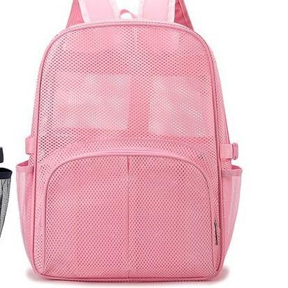Schoolbag Backpack Breathable Mesh Going Out Travel Backpack Transparent Lightweight Large Capacity Beach Going Out School Bag