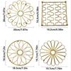 Heighted Foot Iron Insulation Pad Round/Square Non-slip Metal Pot Mat Easy To Clean Table Protection Gold Trivets