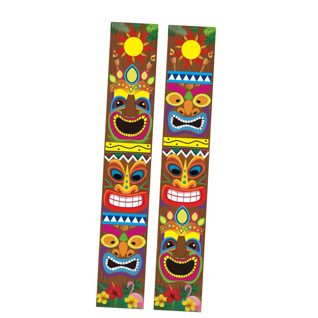 Hawaiian Party Decorations Door Wall Hanging Decor Carnival Hawaiian Party Tropical Banner for Carnival Party Pillar Door Window