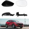Auto Left Right Rear Heated Mirror Cover Glass Frame Turn Signal Light Bottom Lower for Mazda CX30 CX-30