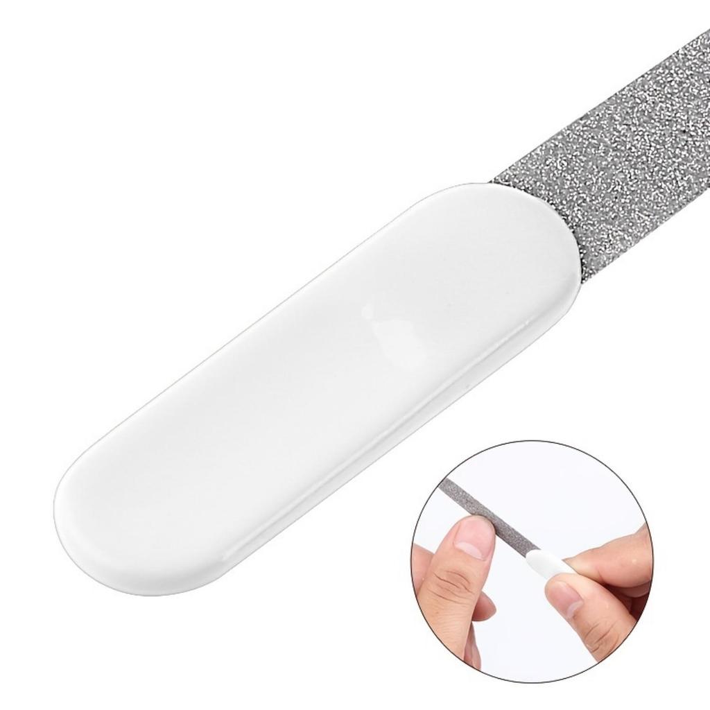 8 Pcs Stainless Steel Double-Sided Nail Files for Professional Manicures At Home and Salon