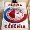 Coperta in Flanella con Stampa SK Slavia Praga, Alta qualità, Confortevole per Tutte le Stagioni, Decorazione per la Casa, Calore e Comfort