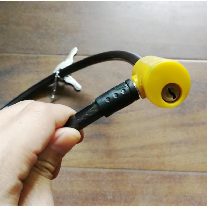 1pc 6/6.5/8/10mm Random Color Bicycle Wire Lock 60cm Steel Cable Lock Anti-theft Lock Mountain Bike Bicycle Accessories