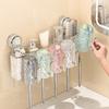Suction Cup Toothbrush Rack, No Need for Drilling, Bathroom Toothbrush Rack, Wall-mounted Toothbrush Cup Rack, Toothbrush Cup Storage Rack