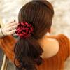 Fabric Flower Hair Rose Flower Scrunchie Ponytail Hairband Hair Bands Rope Hair Clips Women Headwear