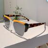 Fashion Leopard Sunglasses Square Trendy Design Women Sun Glasses Oversize Decoration Shades for Travelling Driving