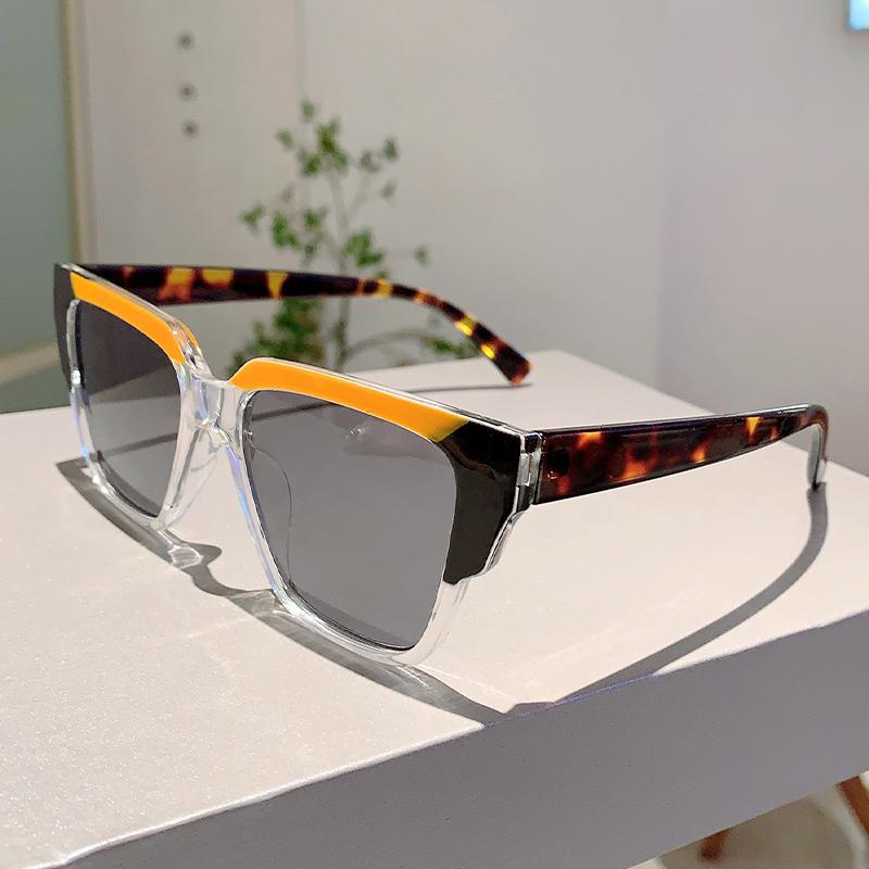 Fashion Leopard Sunglasses Square Trendy Design Women Sun Glasses Oversize Decoration Shades for Travelling Driving