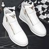 High Top Casual Shoes Platform Men's Sneakers Fashion Zipper Ankle Boots Leather Outdoor Shoe Non Slip Comfortable Shoes for Men