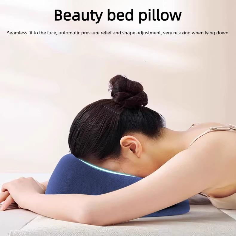 Professional Ergonomic Face Down Pillow Head Rest Support Pillow Anti Slip Bottom for Beauty Salon Spa Massage Pillow