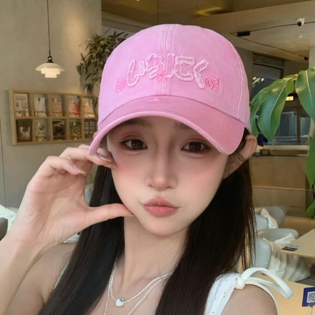Trendy cool wear, spring and summer new products, embroidered letters, baseball cap, personalized peaked cap, sunscreen, sunshade, versatile