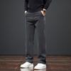 New men's casual pants loose straight versatile business pants trendy velvet thick long pants