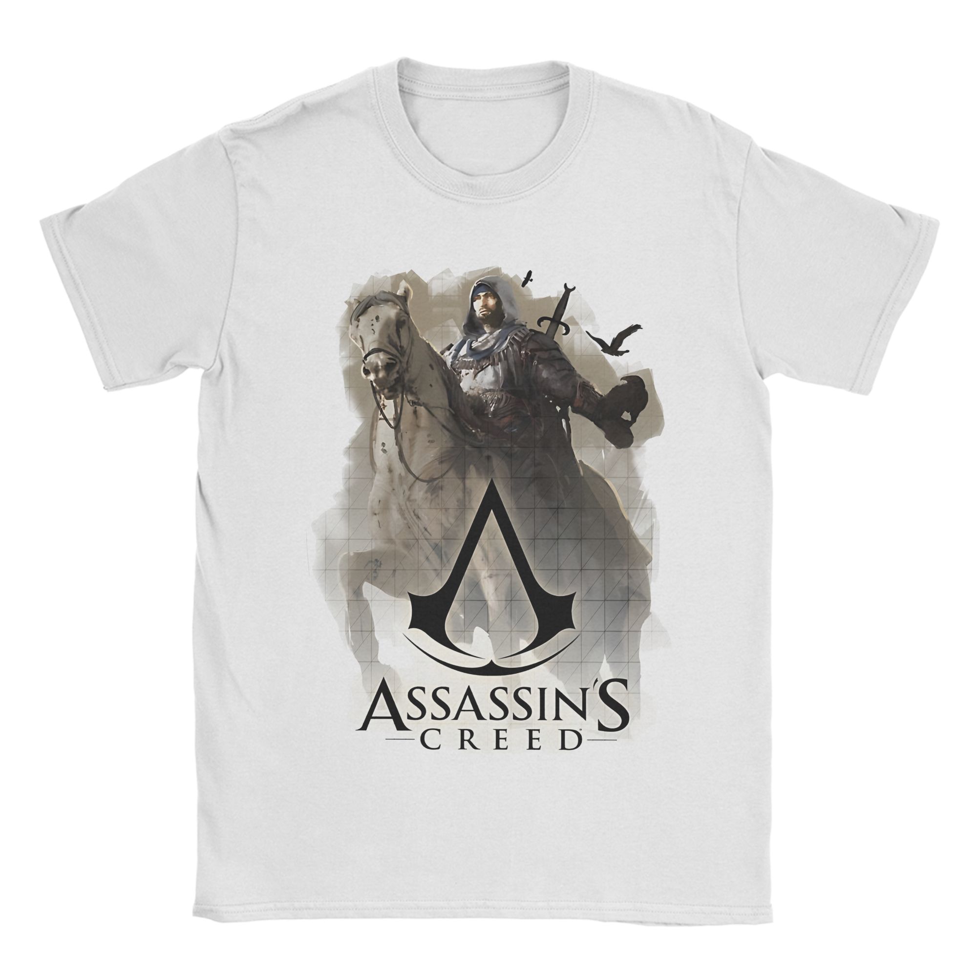 

Новинка A-Assassins C-Creeds Mirage Басим ибн Исхак Футболки Мужские Футболки с круглым вырезом и коротким рукавом 100% хлопок Летние топы 4XL