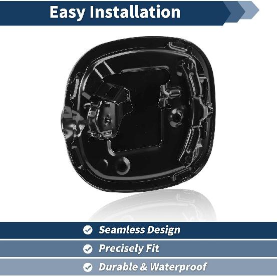 Fuel Tank Filler Door Gas Tank Door Cover for Toyota Sequoia 2011-2020 Fuel Filler Opening Lid Assembly 77350-0C030 Black